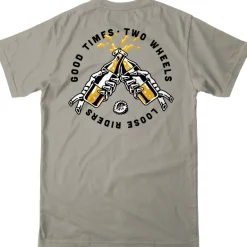 T-Shirts & Tops < Loose Riders Beer Now Tech T-Shirt Heren - Good Ties Tan