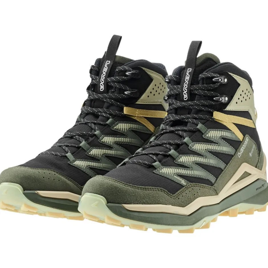 Wandelschoenen|Wandelschoenen < LOWA Maddox Pro GTX Mid Wandelboots Heren - zwart/olijf