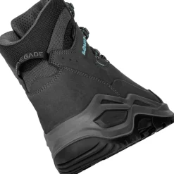 LOWA Renegade Evo GTX Mid Wandelboots Dames - asphalt/turquoise