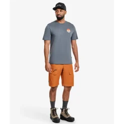 Lundhags Järpen Printed T-Shirt Heren - Dk Sky blue 71000