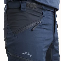 Broeken & Rokken < Lundhags Makke Wandelbroek Heren - Kort - Light Navy/Deep Blue 671