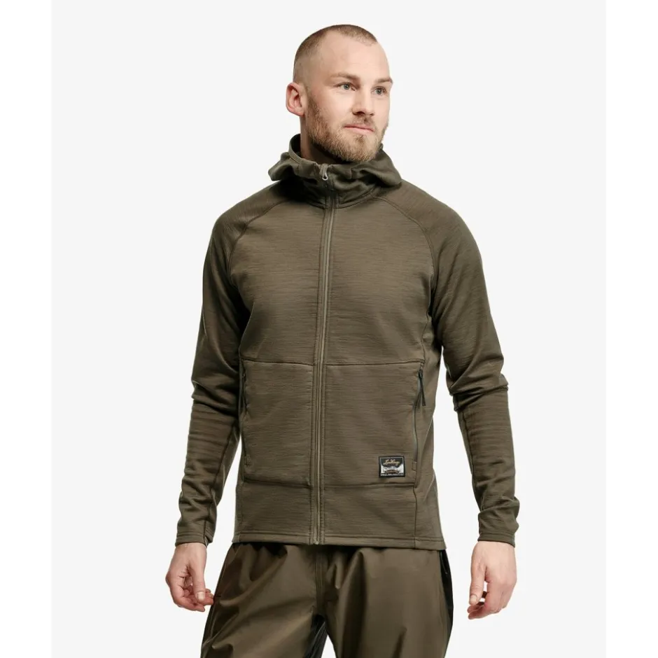 Shirts & Midlayers < Lundhags Tived erino Hoodie Heren - Foret Green 67200