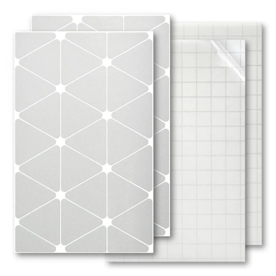 Verlichting|Reflectoren < Luxshield Reflecterende Sticker Triangles - groot - zilver