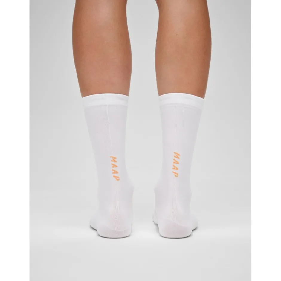 Fietssokken < MAAP Team Sokken lang - white/faded fluoro orange