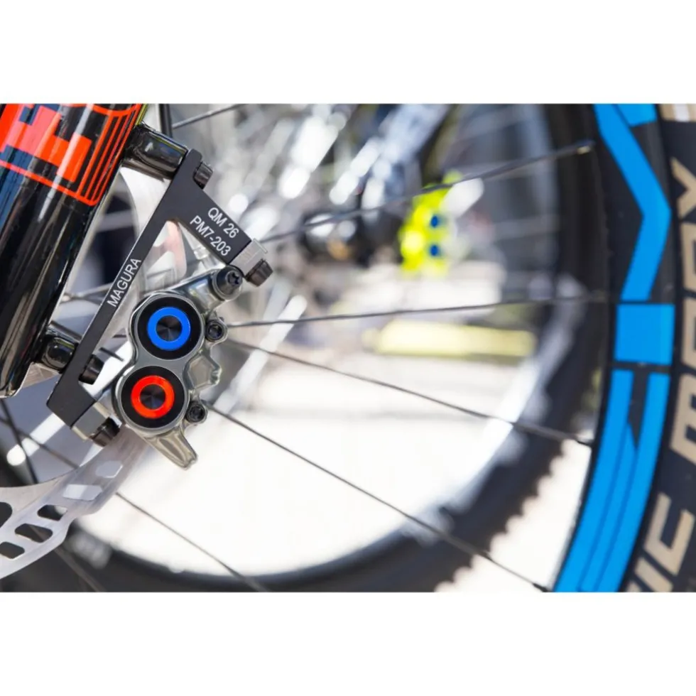 Magura Brake Caliper Cover Set 2-Piston - MT4/MT6/MT8 from MY2015 (6 pieces) - 2701239 - blue / neon red / neon yellow