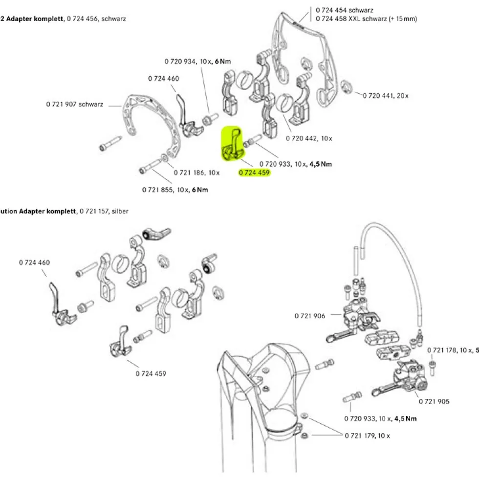 Magura EVO2 Quickrelease for one Brake, Standard right - 0724459