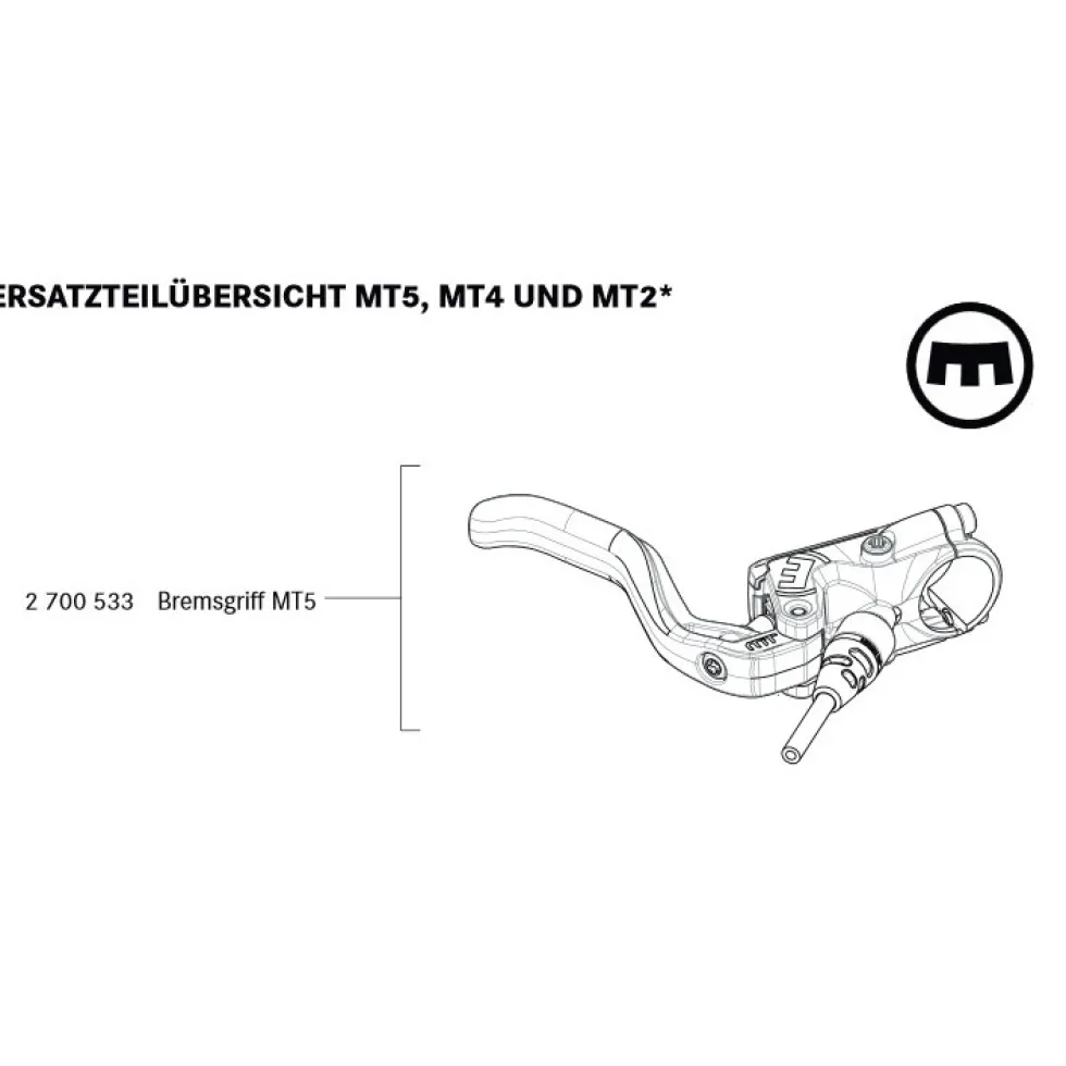 Magura 2-Finger Aluminum Brake Lever for MT5 Disc Brakes from MY2015 - 2700533 - black