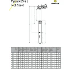 Dropper Posts < Magura VYRON MDS V3 Vario-Zadelpen - 31.6 mm - 125 mm (404 mm)