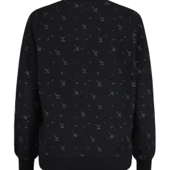 Maloja PerdonigM. Flanellen Sweatshirt Dames - deep black leafflower 1192