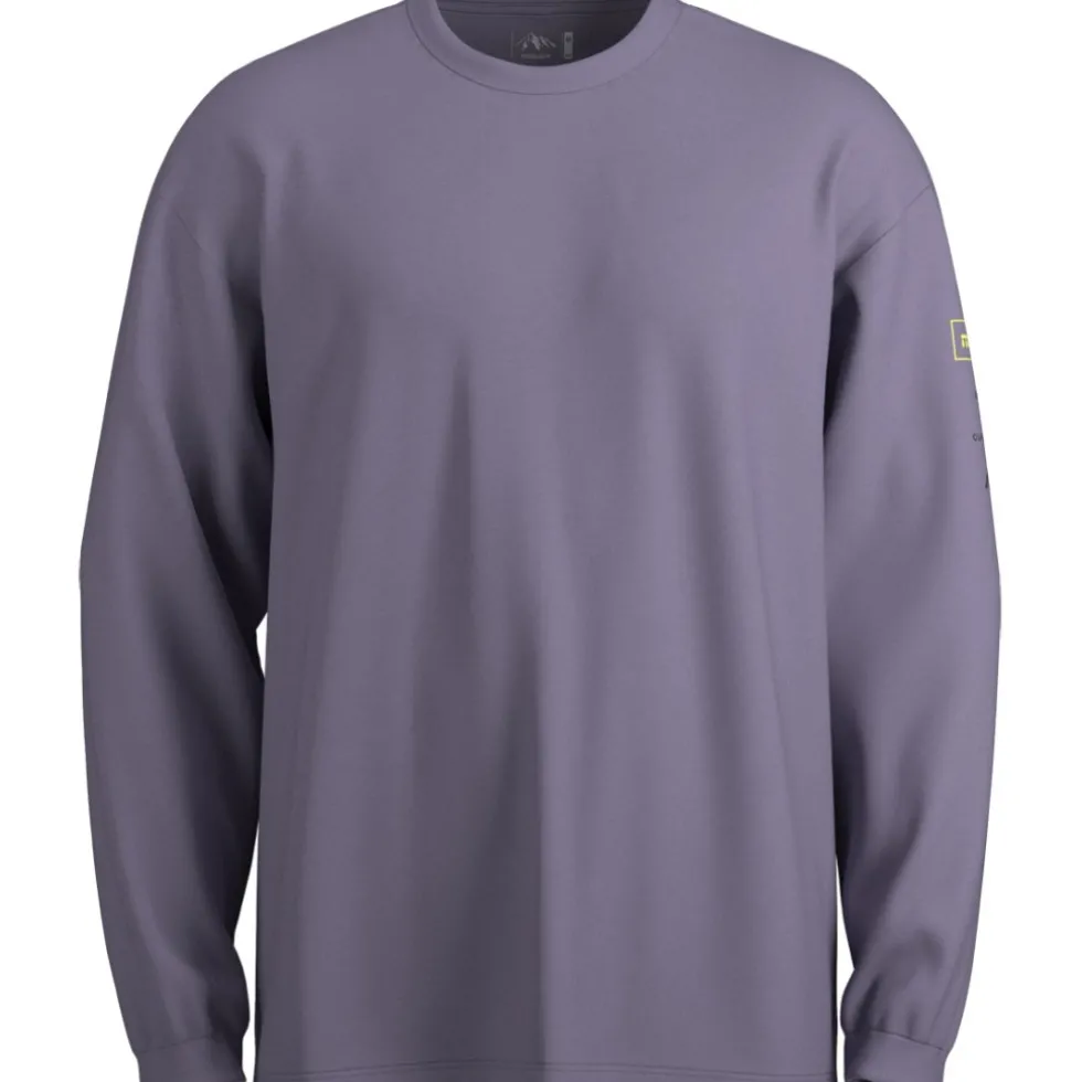 Maloja SaccaroM. Heavy Organic Cotton Longsleeve Heren - shaded purple 8988