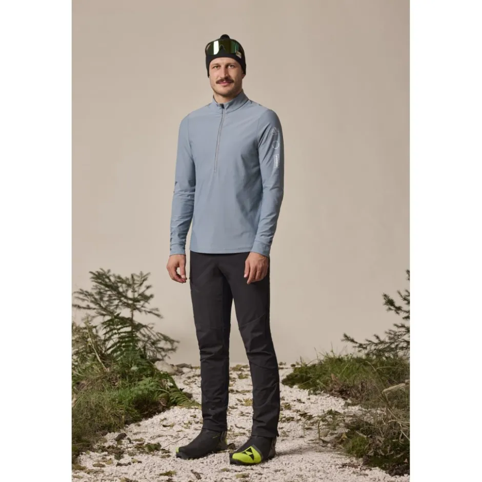 Broeken & Rokken < Maloja MarcusM. Nordic Hybrid Softshell Broek Heren - Regular - deep black multi 8862