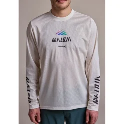 Maloja PfeifferkogelM. Dirt Shirt met Lange Mouwen Heren - deep black papermountains 1274