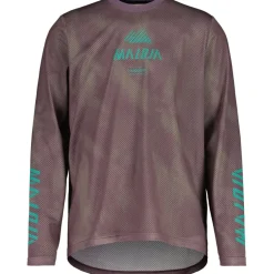 Maloja PfeifferkogelM. Dirt Shirt met Lange Mouwen Heren - stormy lilac papermountains 1273