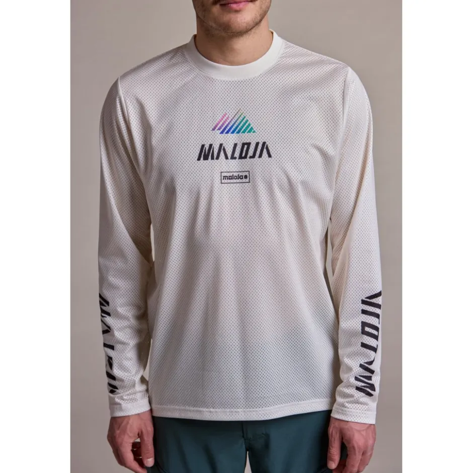 Mtb-Shirts < Maloja Pfeifferkoge. Dirt Shirt et ange ouwen Heren - shaded white 1148
