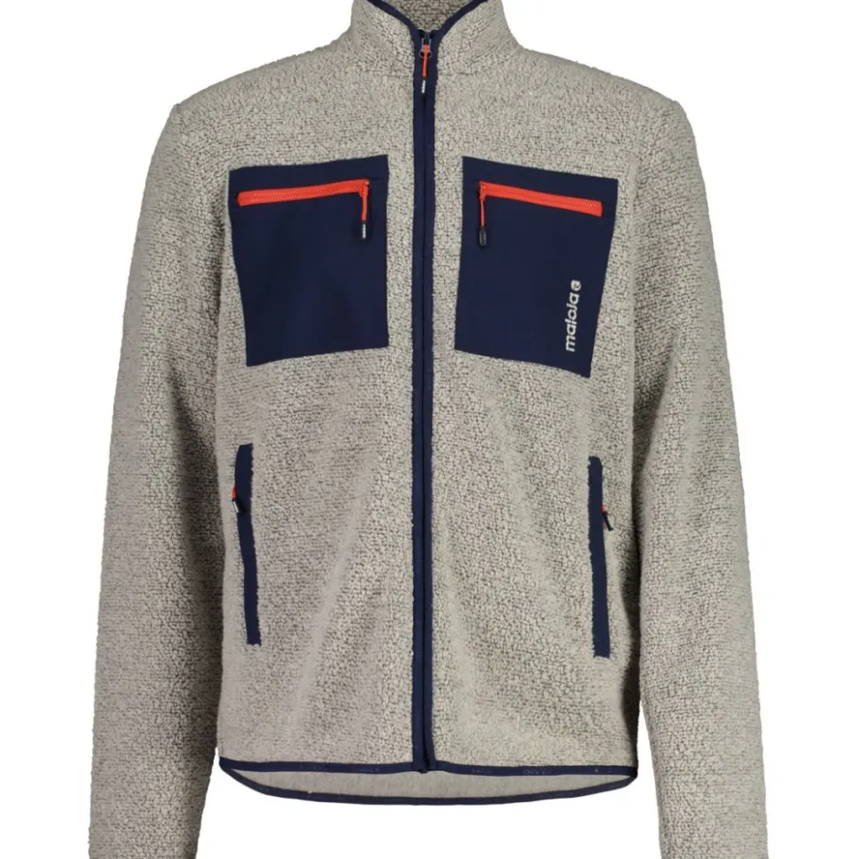 Jassen & Vesten < Maloja eo. ountain Feece Ja Heren - grey eange 0114