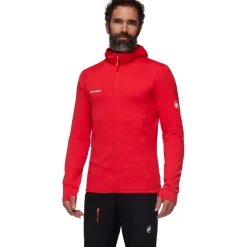 Shirts & Midlayers < Mammut Taiss ight Midayer Jas met Capuchon Heren - rood