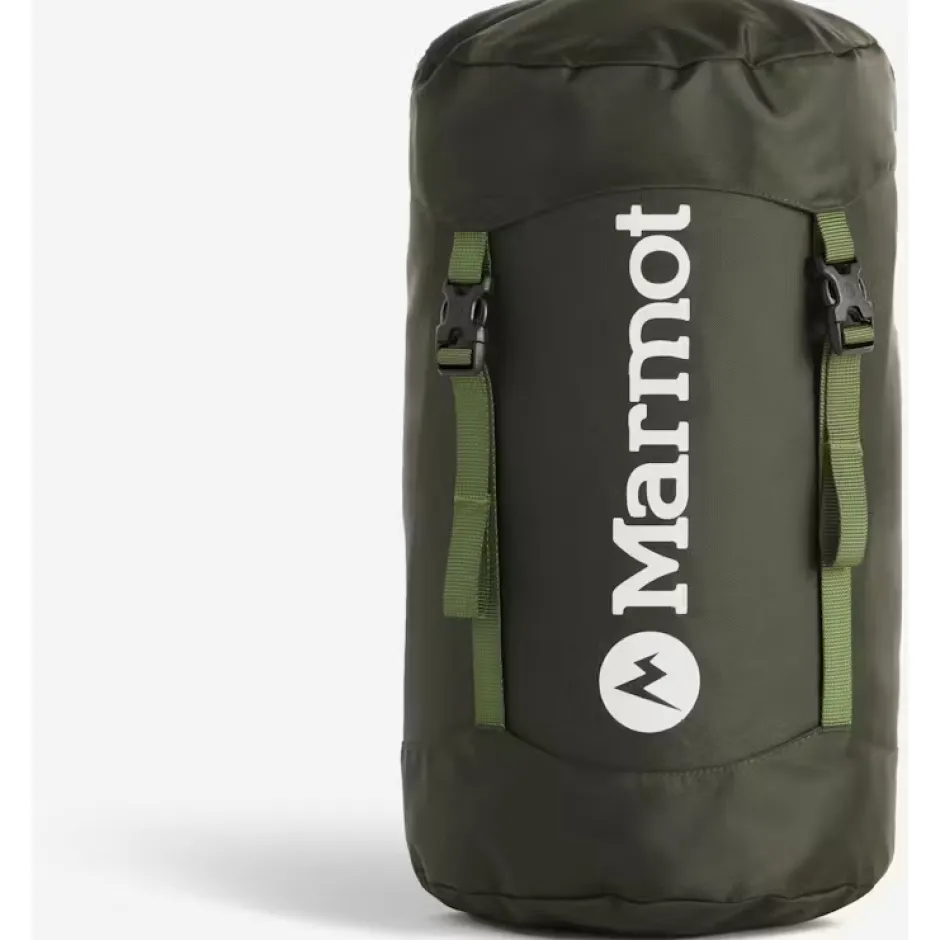 Slaapzakken < Marmot Mad River 30 Regular Donzen Slaapzak - Zip left - foliage/rosin green