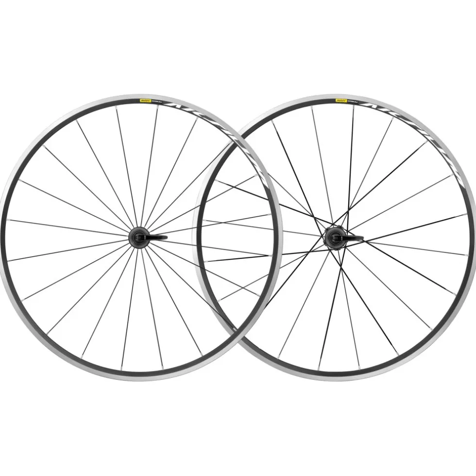 Mavic Aksium Wheelset Clincher - 9x100mm/QR | 9x130mm/QR - zwart/zilver