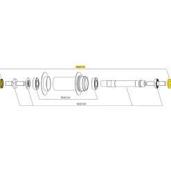 Bouten|Gereedschap En Onderhoud < Mavic Fixing Nuts for Comete Track Rear Wheel Hubs - M40772