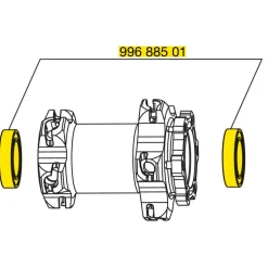 Mavic Front Wheel Hub Bearings 9/15 Disc 6 Bolt - 99688501