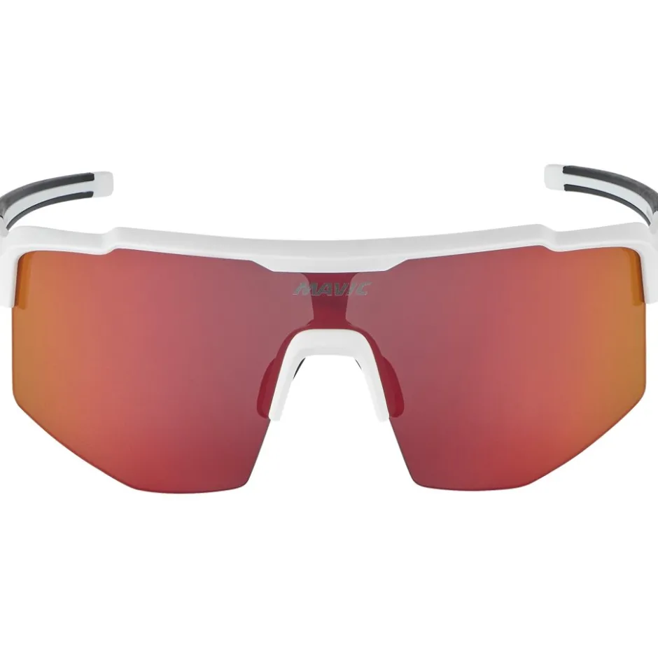 Racefietsbrillen < Mavic MVS Shield Zonnebril - white/red