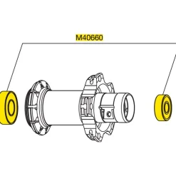 Mavic Rear Wheel Hub Bearings 608 + 6001 - 8x22x7mm + 12x28x8mm - M40660