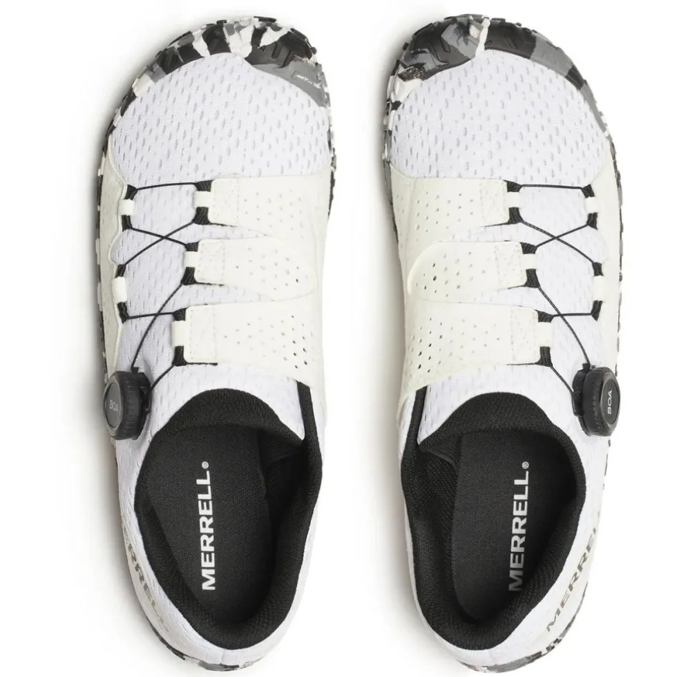 Merrell Vapor Glove 6 BOA Barefoot Schoenen Heren - wit/zwart