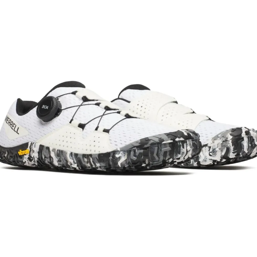Merrell Vapor Glove 6 BOA Barefoot Schoenen Heren - wit/zwart
