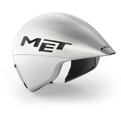 MET Drone Wide Body II Aero Helm - White Metallic/Glossy