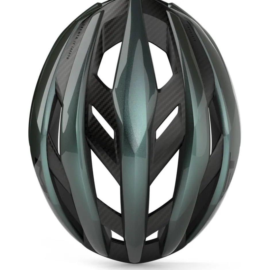 Racefietshelmen|Gravelhelmen < MET Trenta 3K Carbon Fiethe - Hyper Tea/Goy