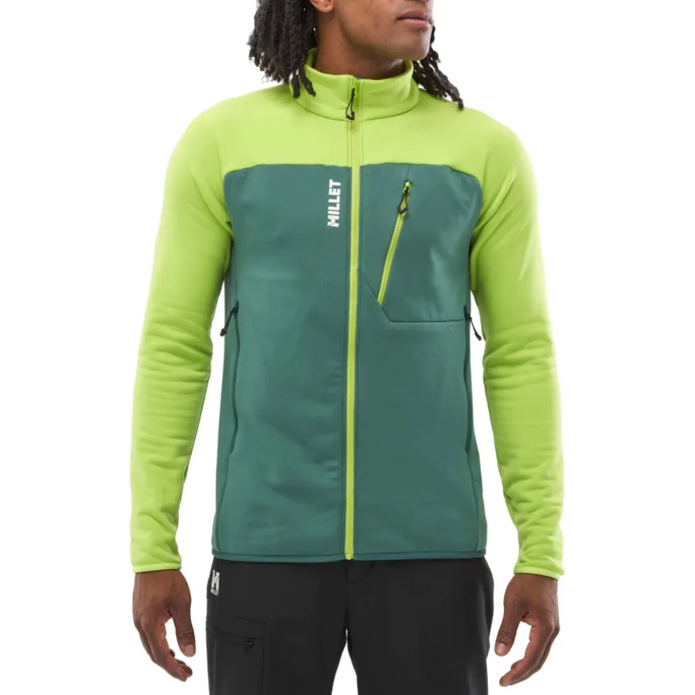 Millet Seneca Fleece Jas Heren - Macaw Green/Bottle