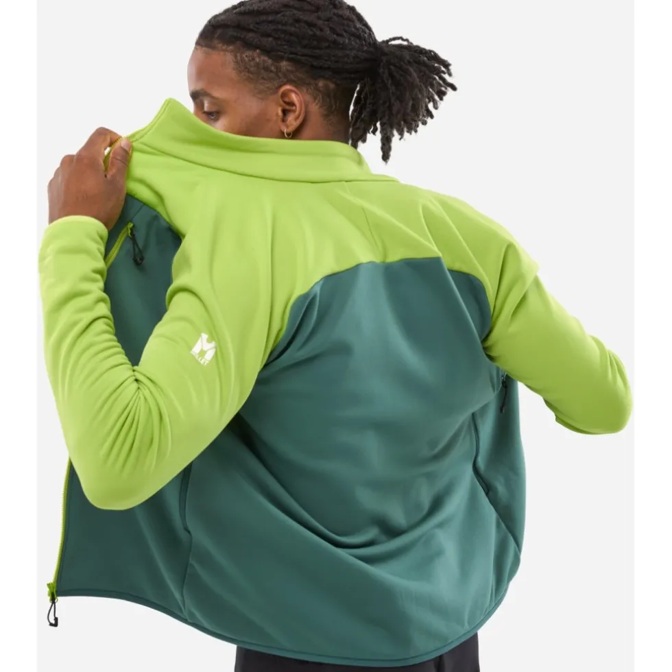 Millet Seneca Fleece Jas Heren - Macaw Green/Bottle