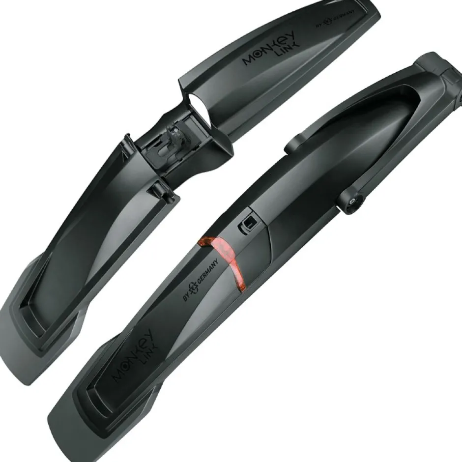 Spatborden < MonkeyLink ML Spatbordset MTB Connect, 26-29" E-bike Spatborden incl. Achterlicht - zwart