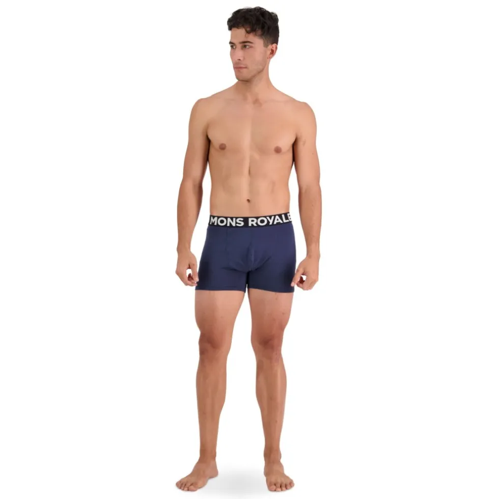 Mons Royale Hold 'em Shorty Merino Boxershort Heren - midnight