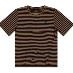 Mons Royale Icon Merino T-Shirt Dames - mr stripe toffee