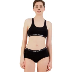 Mons Royale Sierra Merino Sport-BH Dames - zwart