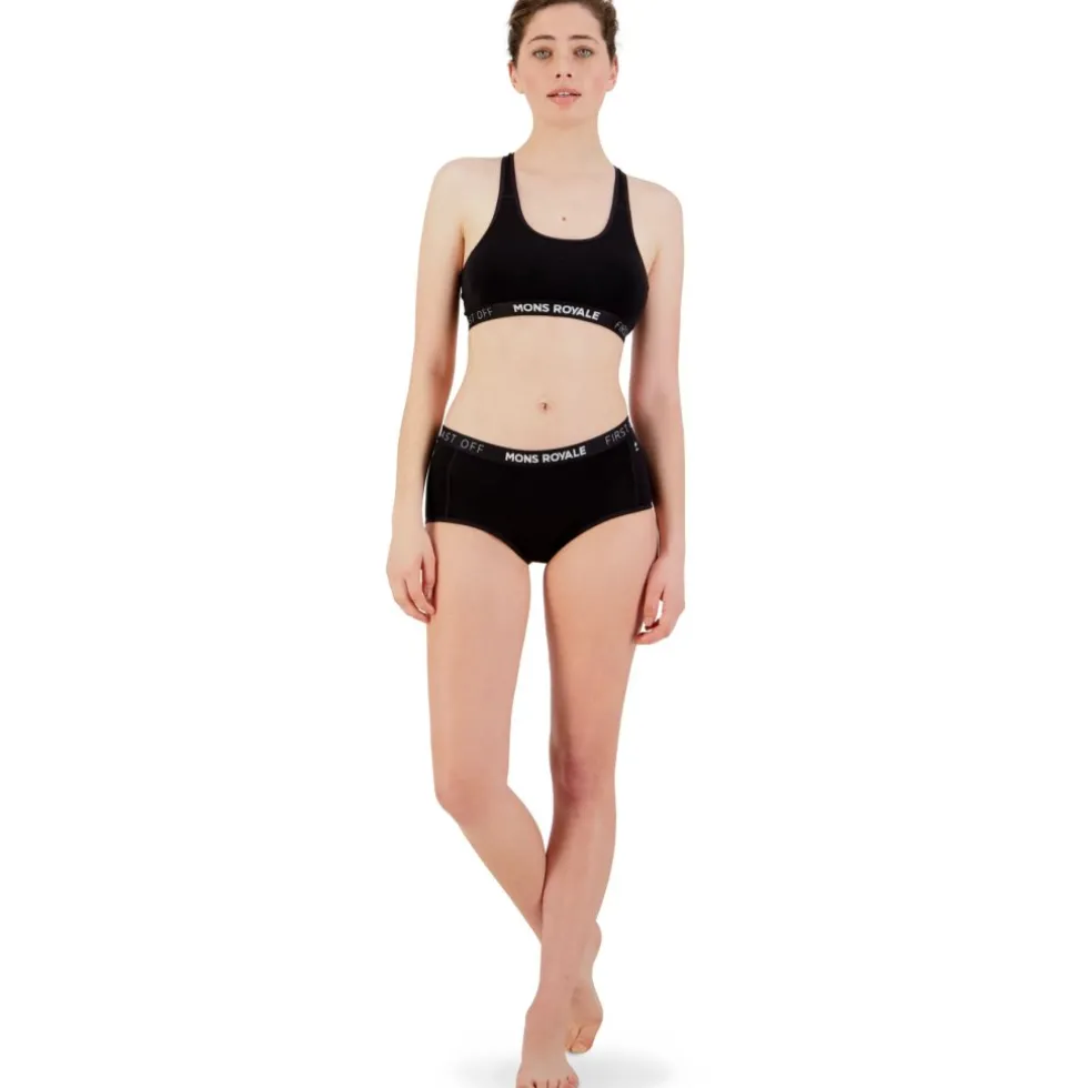 Mons Royale Sierra Merino Sport-BH Dames - zwart