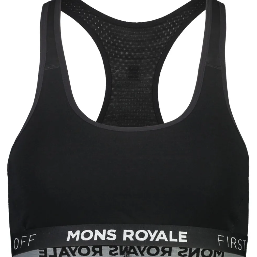 Mons Royale Sierra Merino Sport-BH Dames - zwart