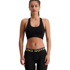 Mons Royale Stratos Merino Shift Sport-BH Dames - zwart