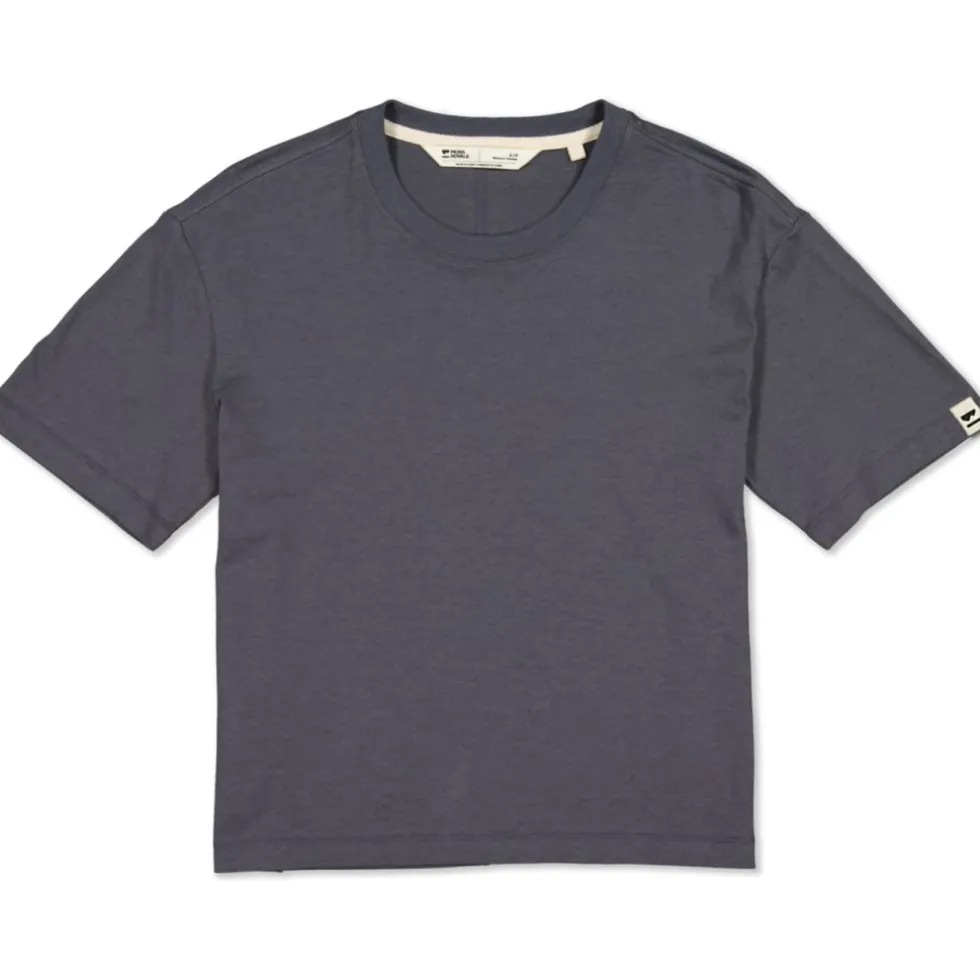 Mons Royale Yonder Merino Organic Cotton T-Shirt Dames - vintage black