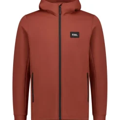 Mons Royale Arcadia Merino Fleece Jas met Capuchon Heren - sienna
