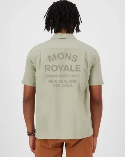 Mtb-Shirts < Mons Royale Breezer erino Herenoverhed et korte ouwen - dried eucayptu