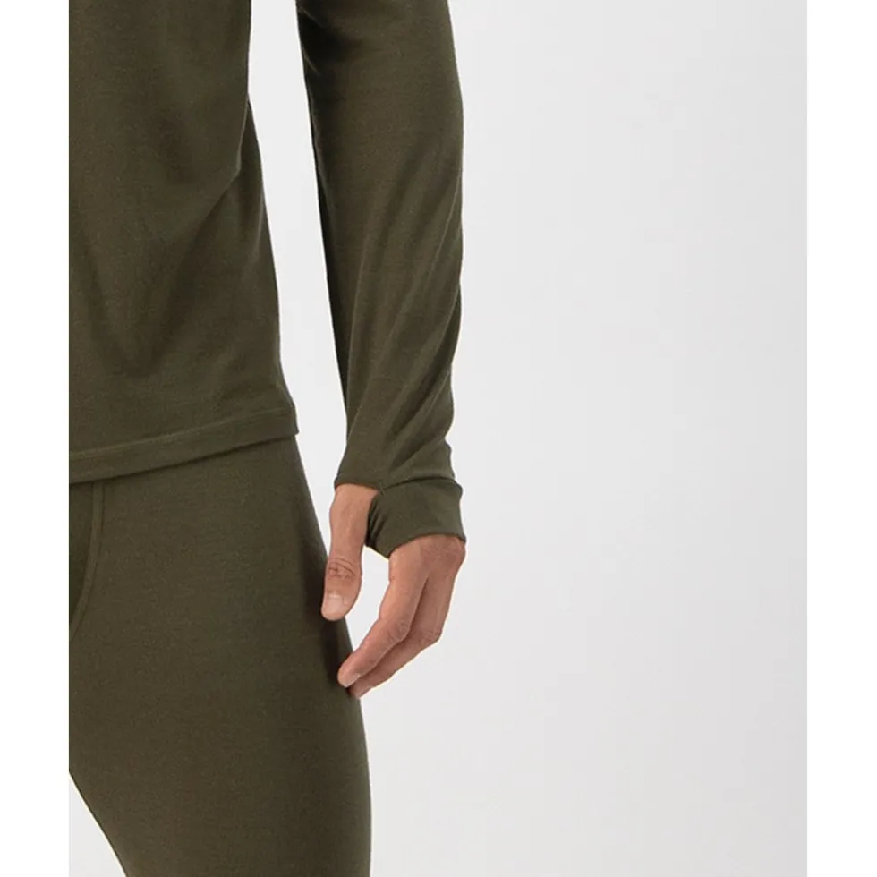 Mons Royale Cascade Merino Hemd met Lange Mouwen Heren - dark olive