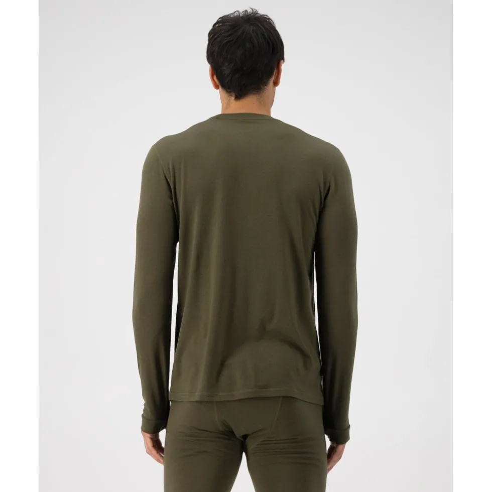 Mons Royale Cascade Merino Hemd met Lange Mouwen Heren - dark olive