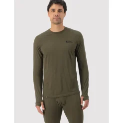 Mons Royale Cascade Merino Hemd met Lange Mouwen Heren - dark olive