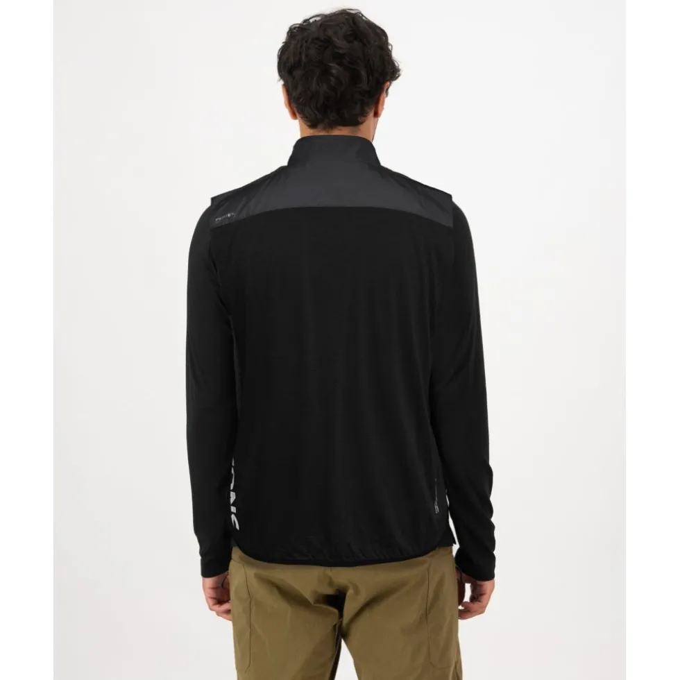 Mons Royale Diversion Merino Windvest Heren - zwart