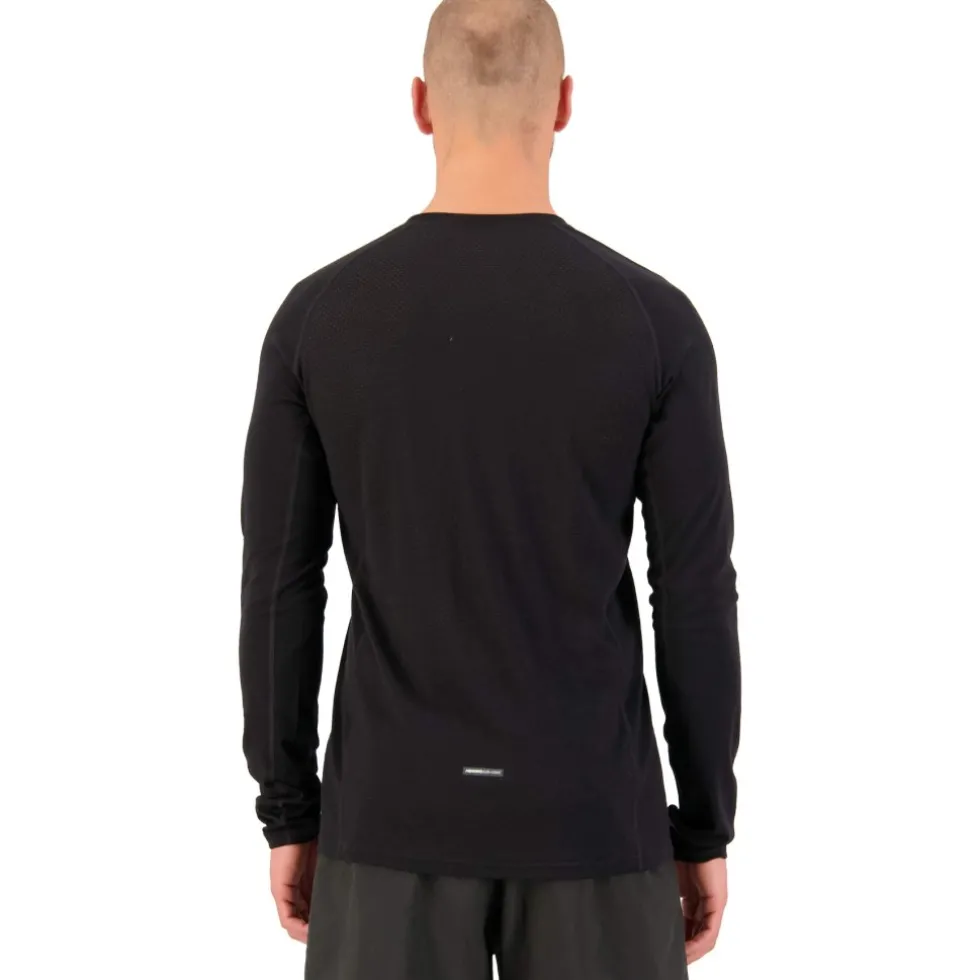 Mons Royale Temple Merino Shirt met Lange Mouwen Heren - zwart