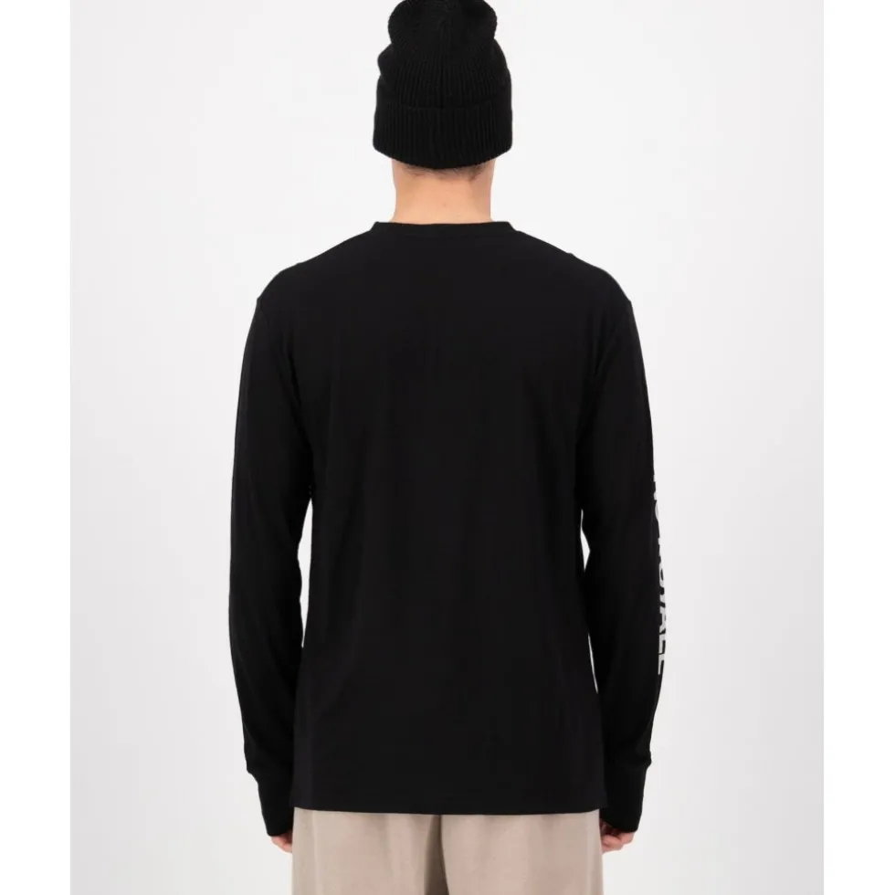 Mons Royale Yotei Merino Classic Shirt met Lange Mouwen Heren - zwart