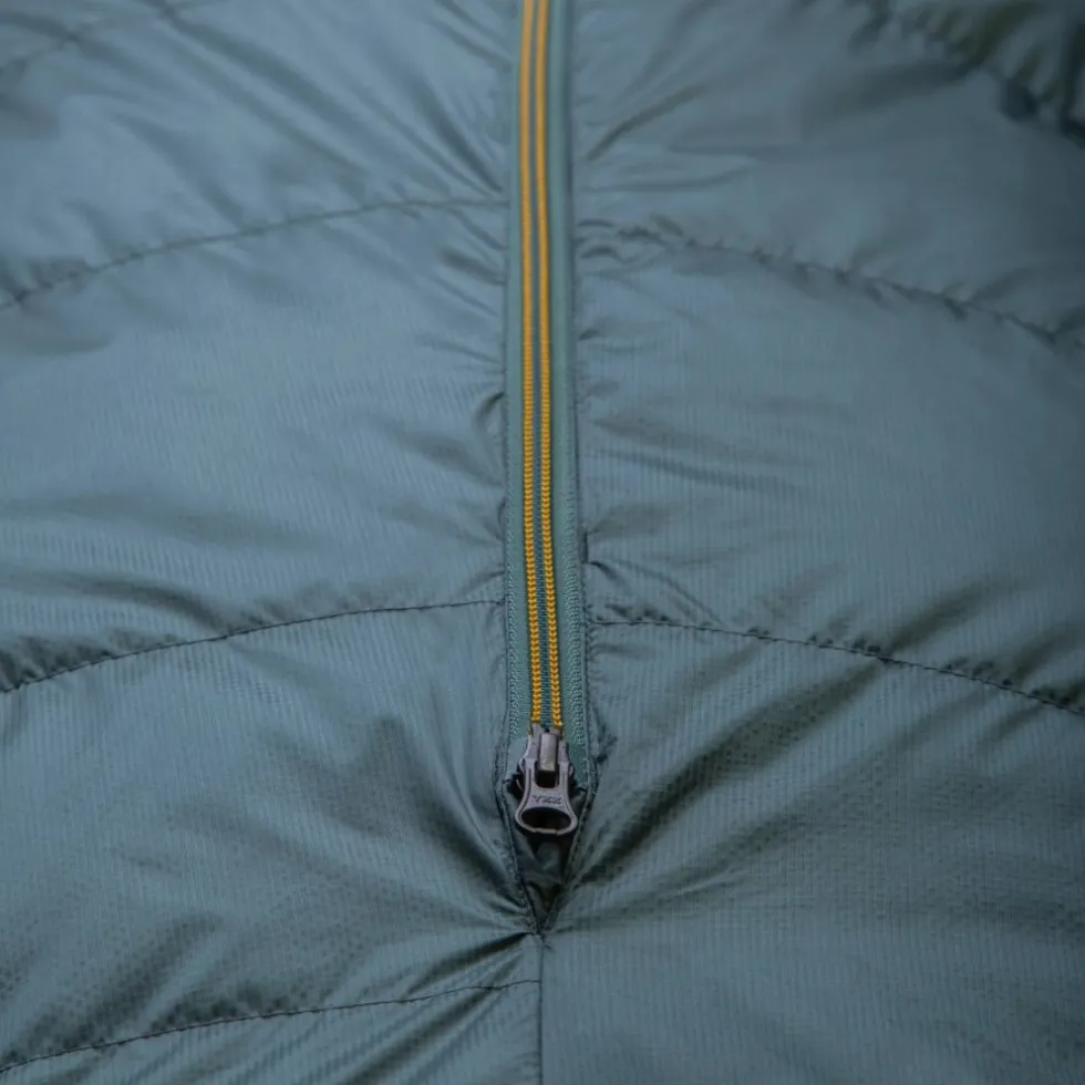 Mountain Equipment Glacier 300 Dames Regular Slaapzak ME-007341 - zip left - sage