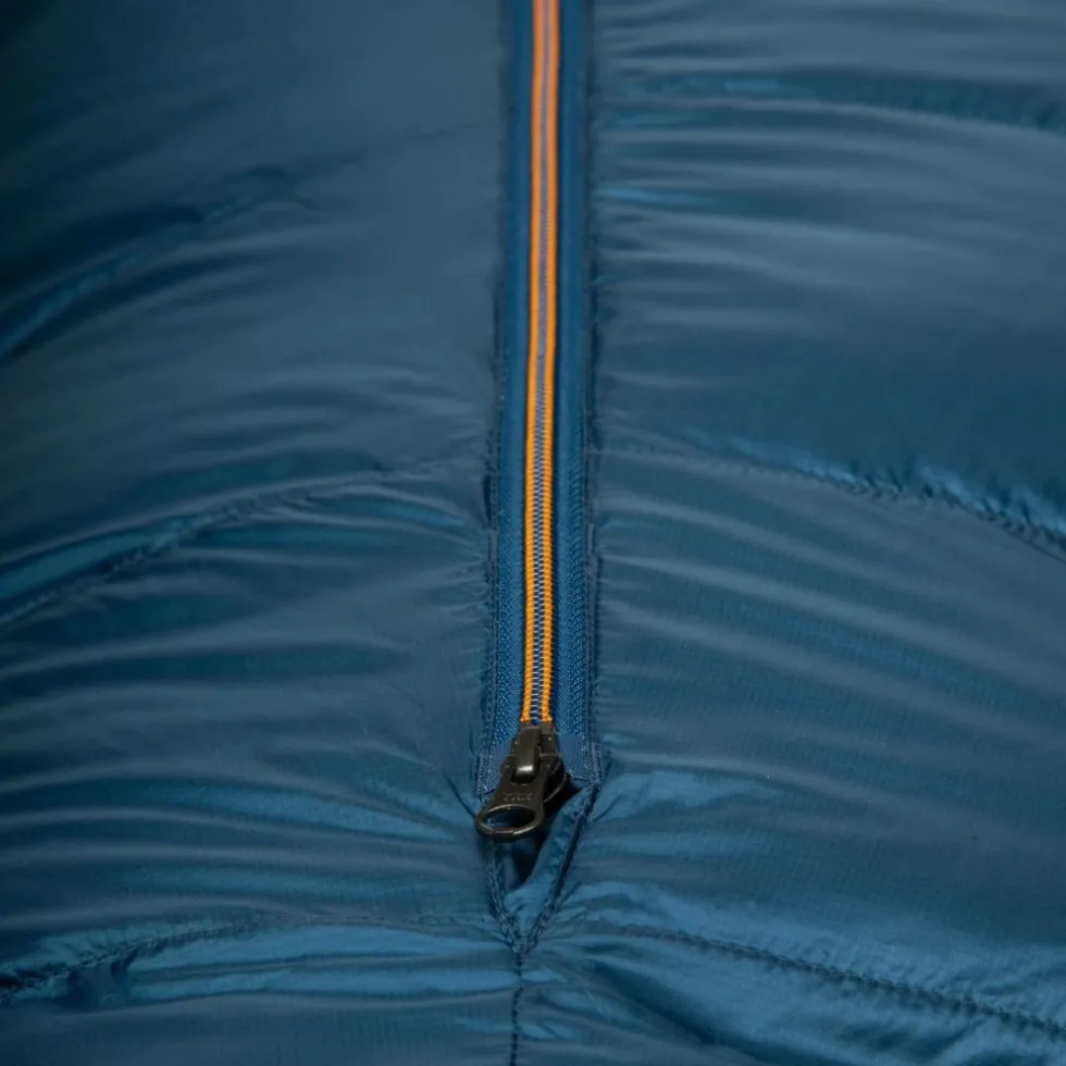 Mountain Equipment Helium 250 Long Slaapzak ME-006073 - zip left - majolica blue